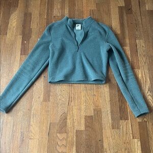 Nike Teal Long Sleeve Crop Top
